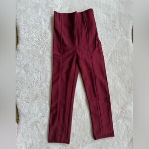 Burgundy leggings